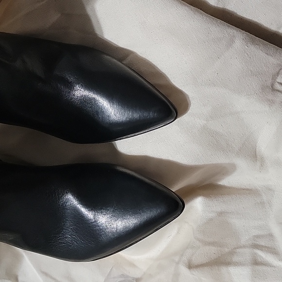 New Free People Studded Dakota Leather Boots Black Metallic Studs - Picture 7 of 9